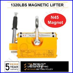 1320LB Steel Magnetic Lifter Heavy Duty Crane Hoist Lifting Magnet 600 KG