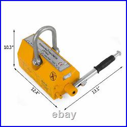1 PC 1000KG Steel Magnetic Lifter Heavy Duty Crane Hoist Lifting Magnet Yellow