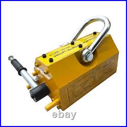 1 PC 1000KG Steel Magnetic Lifter Heavy Duty Crane Hoist Lifting Magnet Yellow