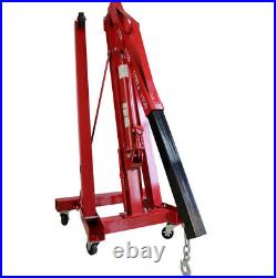 2T Folding Manual Hydraulic Engine Crane Shop Press Hoist Lift 2-3m Lift Height
