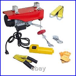 440lbs Electric Hoist Winch Engine Crane Overhead Lift with wired Remote Control