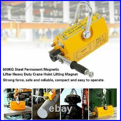 600KG 1320LB Permanent Magnetic Lifter Heavy Duty Crane Hoist Lifting Magnet New