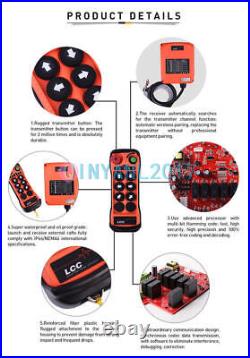 6 Buttons Hoist Wireless Radio Remote Control Crane Lifting Switch Controller