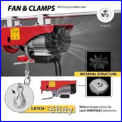 AC-DK 110V Electric Hoist 440 lb Crane Lift Ceiling Pulley Winch Steel Wire Rope