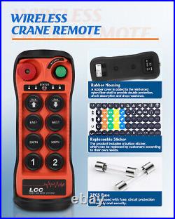 Electric Hoist Wireless Crane Remote Control AC/DC 12-24V Transmitter Receiver