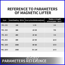 Magnetic Lifter Heavy Duty Crane Hoist Lifting Magnet 880lb/400 KG Steel