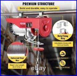 NEW 440LBS Electric Cable Hoist Crane Winch Garage Lift Wired Remote Control