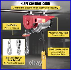 NEW 440LBS Electric Cable Hoist Crane Winch Garage Lift Wired Remote Control