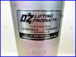 NEW! OZ Lifting Products Pedestal Base for OZ Steel Davit Crane Series- # OZPED3