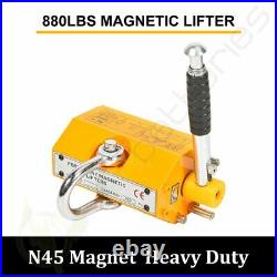 Permanent Magnetic Lifter Heavy Duty Steel Lifting Hoist Crane Tool 880LB 400KG
