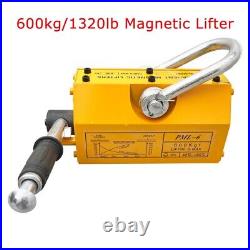 Steel Magnetic Lifter 600kg/1320lb Crane Hoist Permanent Lift Magnet Heavy Duty