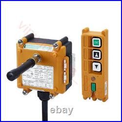 Wireless Remote Control Lift Hoist Crane Dual Radio Speed Button F21-2D 65-440V